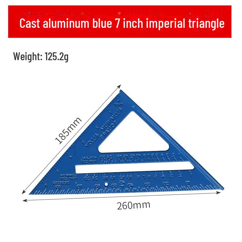 

Высокоточная многофункциональная линейка из алюминиевого сплава с углом 45° для деревообработки и утолщенным краем из нержавеющей стали