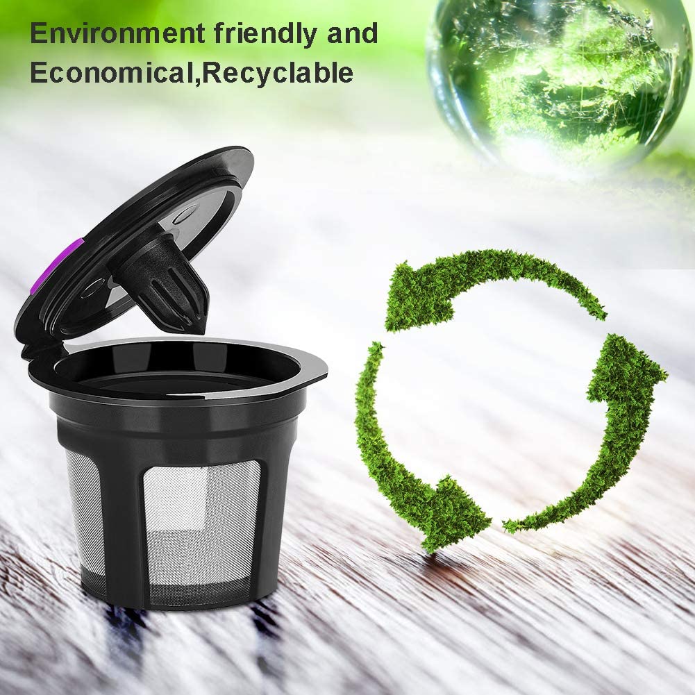 6 Pack Reusable K Cups For Keurig  Reusable K CUP Coffee Filter Refillable Single K CUP for Keurig 2.0 1.0 BPA