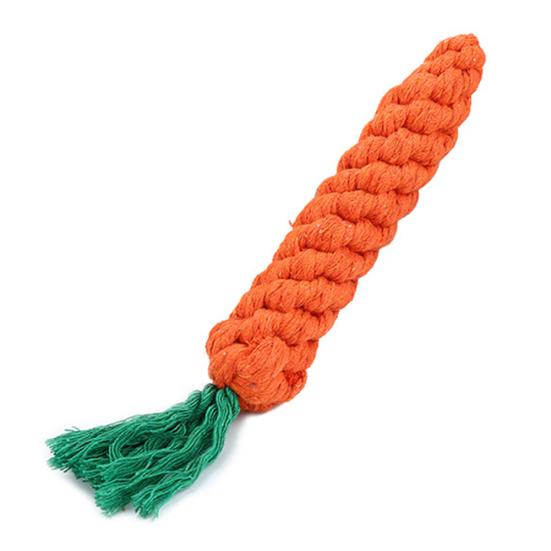 

Pet Dog Puppy Carrot Shape Cotton Rope Molar Tooth Cleaning Chew Training Toy Carrot