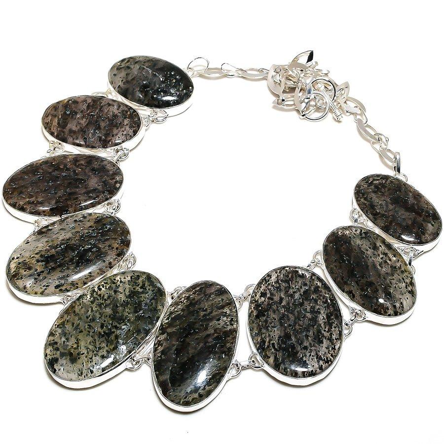 

Lodolite Quartz Gemstone Handmade 925 Sterling Silver Jewelry Necklace 18 SU-9750