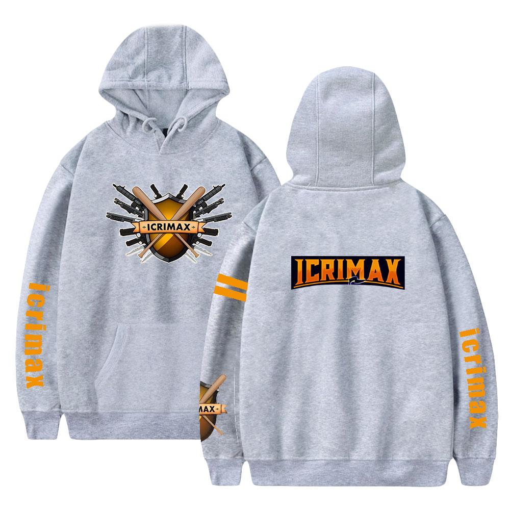 

Толстовки Icrimax с капюшоном, осенние, с длинным рукавом, унисекс, пуловеры Harajuku, уличная одежда, графическая одежда, толстовка XXS серый