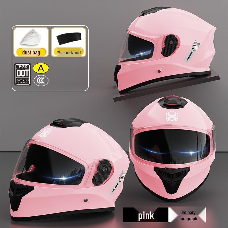 National Standard Certified Full Face Motorcycle Helmet - Four Seasons Universal, Warm, Anti-Fog