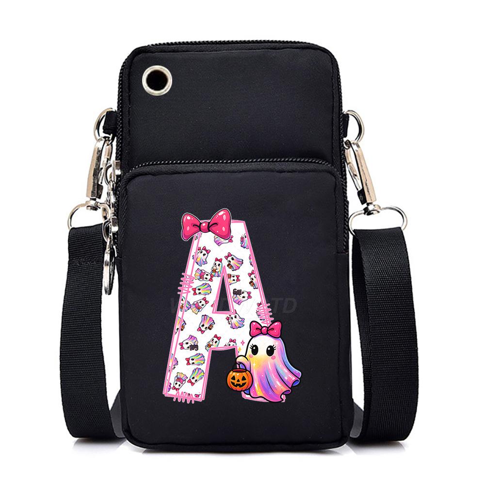 

Hot Sale 26 Letter Change Bag Halloween Cute Little Ghost Fashion Mobile Phone Bag Vertical Square Messenger Bag No specification