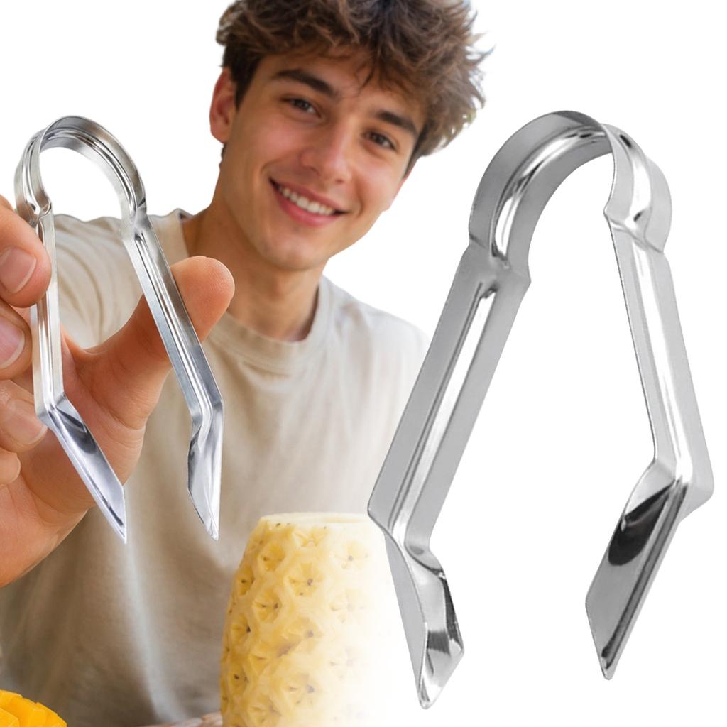 Fruit Stem Remover Tool Stainless Steel Strawberry Pineapple Eye Remover Kitchen Gadget Fruit Vegetable Corer Peeler