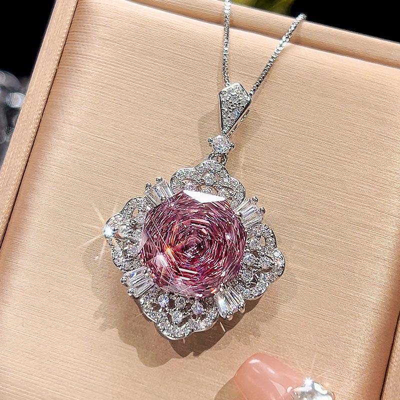 Jewelry Copper Bottom Gold-Plated Simulation Millennium Dry Rose Temperament Set Main Stone 16-10M