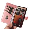 For Nothing Phone (3a) Pro Wallet Case T-Shape Lines Leather Phone Cover Stand