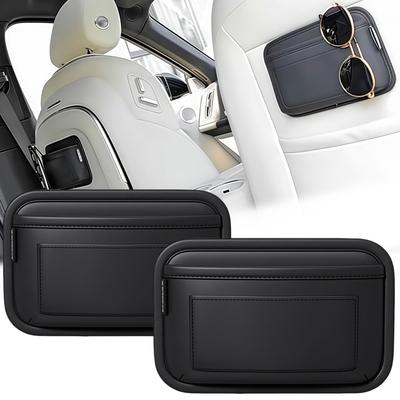 ZUKIDA Car Storage Car Phone Storage Card PU Leather Mini Storage Bag for Auto Door Window Pen and Phone Tray Car Seat Gap for Document and Notepads