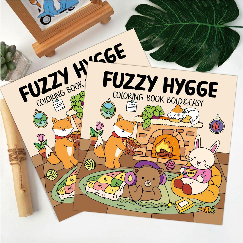 40-Page Fruit & Food Cartoon Doodle Coloring Book for Kids Aged 4+