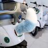 Electric Wagging Tail for Car USB Rechargeable Fox Tail Decoration with Remote Control