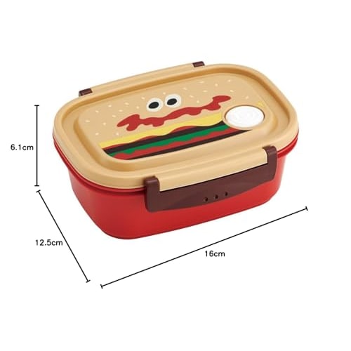 Skater Easy & Light Lunch Box, Medium, Microwaveable, 550ml, Sealable Storage Container, Burger Conks XPM4