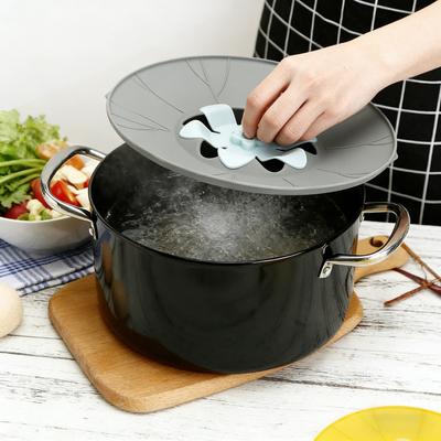 Silicone Spill Proof Pot Lid High Temperature Resistant Splash Guard For Kitchen Cooking Non Slip Anti Spatter Universal Pot