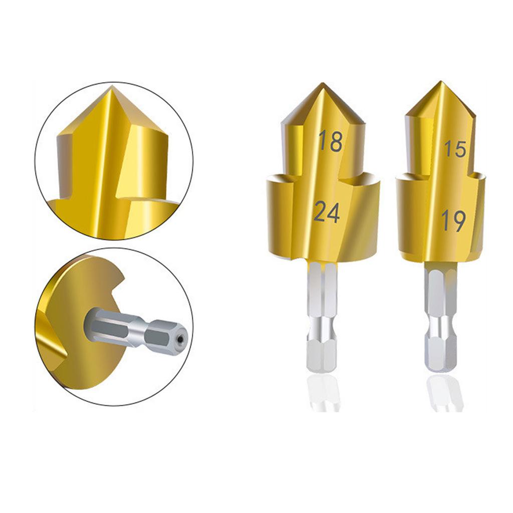 2 Stück Hebebohrer Wasserrohr-Verbindungswerkzeug Stufenbohrer 20/25mm Vollöffnungsverfahren für PVC MMP Kunststoff