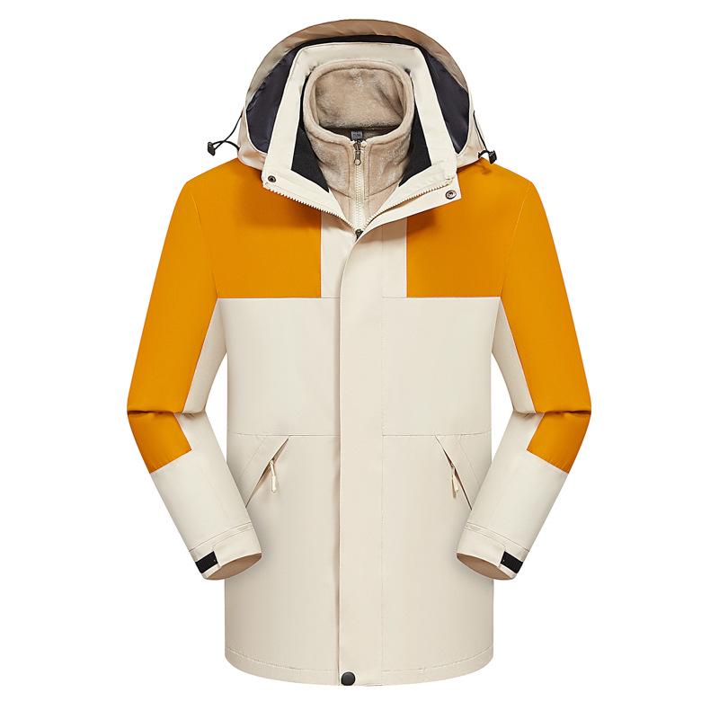 Unisex Wasserdichte Sturm-Kapuzenjacke mit gesticktem Logo für Herbst/Winter