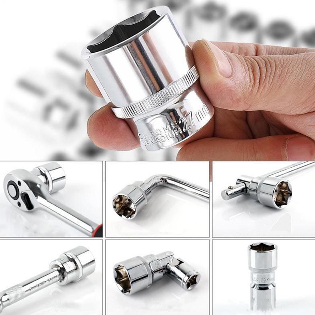 36mm Socket 6-Point Socket with Rust-Proof Drive Steel Axle Shaft Nut Remover for 1/2 Inch Ratchet Wrench System
