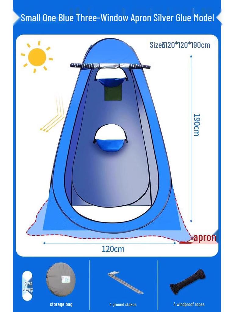 Portable Outdoor Electric Shower Set with Charging Shower Head and Tent