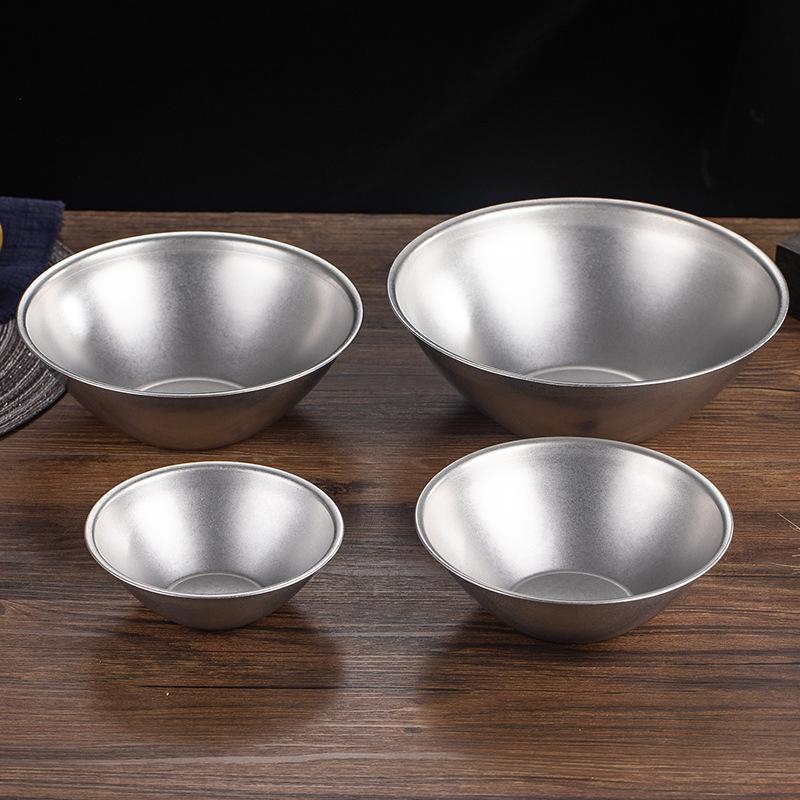 Korean Vintage New Ice Cream Stainless Steel Small Metal Dessert Bowl for Milk Cereal