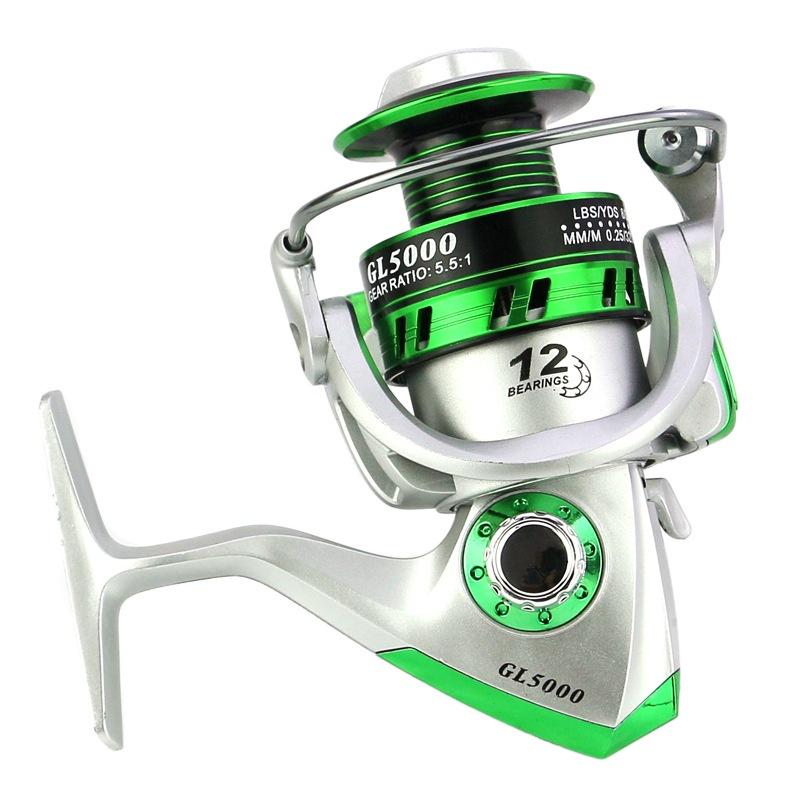Premium Quality 12bb 5.51 Lure Spinning Reel With Metal Spool For Freshwater And Saltwater
