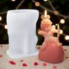 3D Angel Heart Shape Silicone Candle Mold Baby Angle Resin Mould DIY Valentine's Day Romantic Candle Cake Chocolate Mold