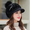 Automne et hiver nouveaux chapeaux pour femmes mode sauvage peluche chaud chapeau langue de canard mignon pompon protège-froid cache-oreilles