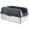 6 in Deep Cat Litter Box Odor-Free Litter Box with Filtering Foot Board
