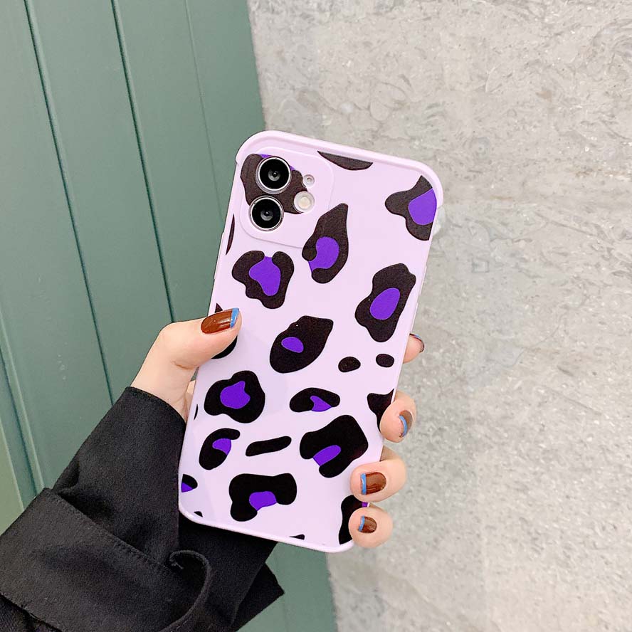 Koupit Cute Girl Purple Leopard Soft Silicone Phone Case For Iphone 12 Pro Max 12 Pro 12 12 Mini 11 Pro Max 11 Pro 11 7 8 Plus Xs Max Xr X