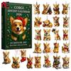 Corgi Christmas Hat Acrylic Christmas Countdown 2026 - 24 Days Push Pop Fidget Toy -New