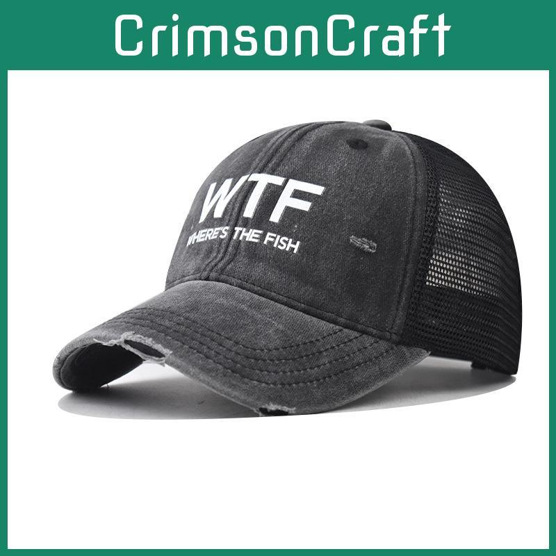 Wtf Embroidery Letter Cotton Baseball Hat With Adjustable For Adults Outdoor Use