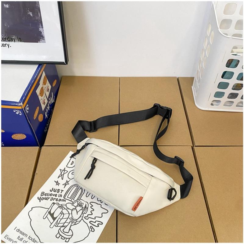 Minimalist Crossbody Bag, Couple Sports Style, Large Capacity Chest Bag, Casual Japanese Shoulder Bag, Motorcycle Trendy Cool Solid Color Backpack