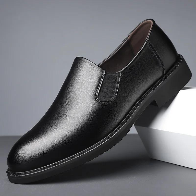 Fashion Designer New Platform Hollow Out Men's Loafers Fashion Leather Soft-soled Male Dress Shoes Casual Man Cow Leather Shoes Man