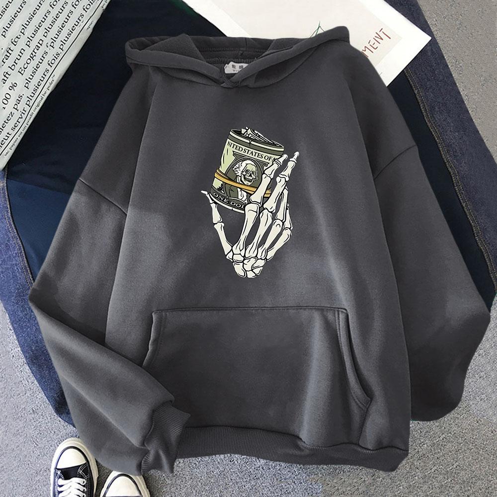 Money Roll 100 Hundred Dollar Hoodies Long Sleeve Male Sweatshirts High Street Streetwear Women Casual Mens
