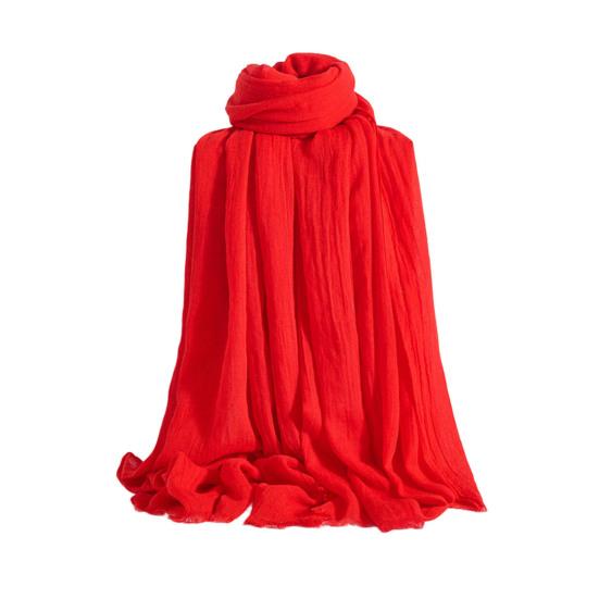 Women Scarf Shawl Solid Color Soft Fabric Scarf Thin Breathable Shawl Versatile Winter Outdoor Accessory