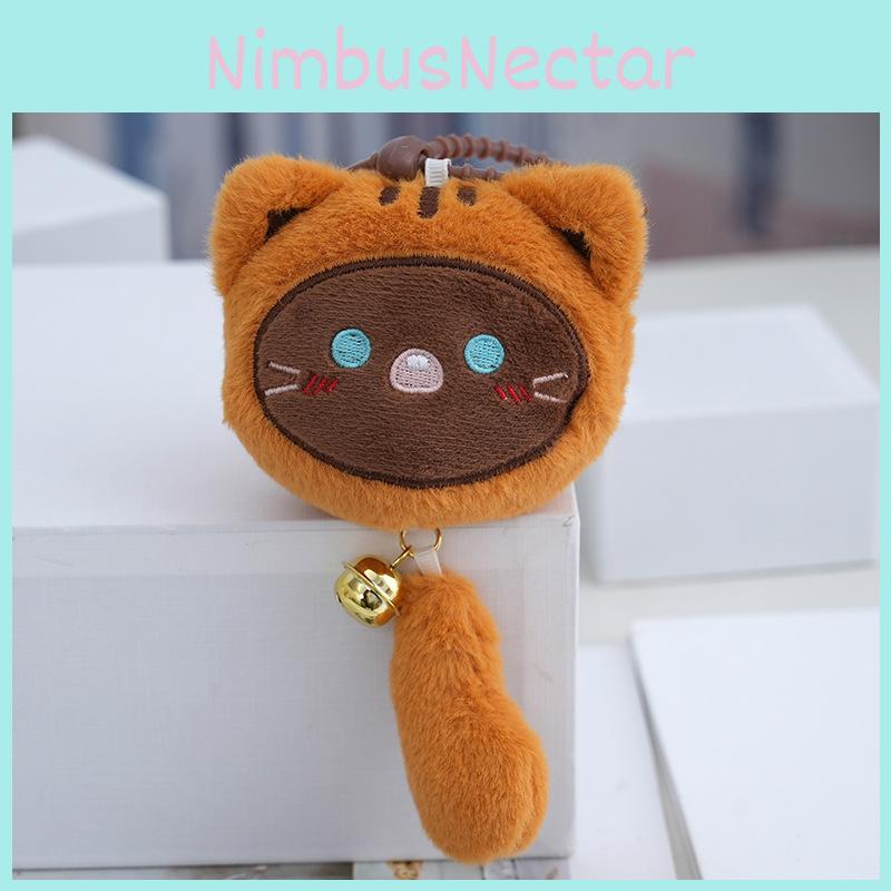 Adorable Cartoon Plush Cat Keychain Soft Pp Cotton Filling Cute Toy For Students
