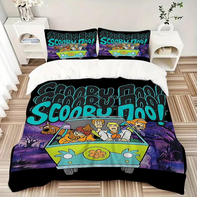 3pcs Scooby-Doo Duvet Cover Set, 1 Duvet Cover + 2 Pillowcases (No Insert), High-Definition Print for All Seasons,Durable yy251103053