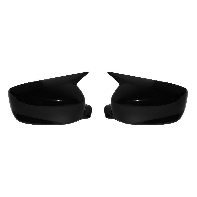 For Honda Accord 9th 2008-2017 Car Reaview Mirror Cover Trim Horn Style Door Sedan Carbon Fiber Style Glossy Black