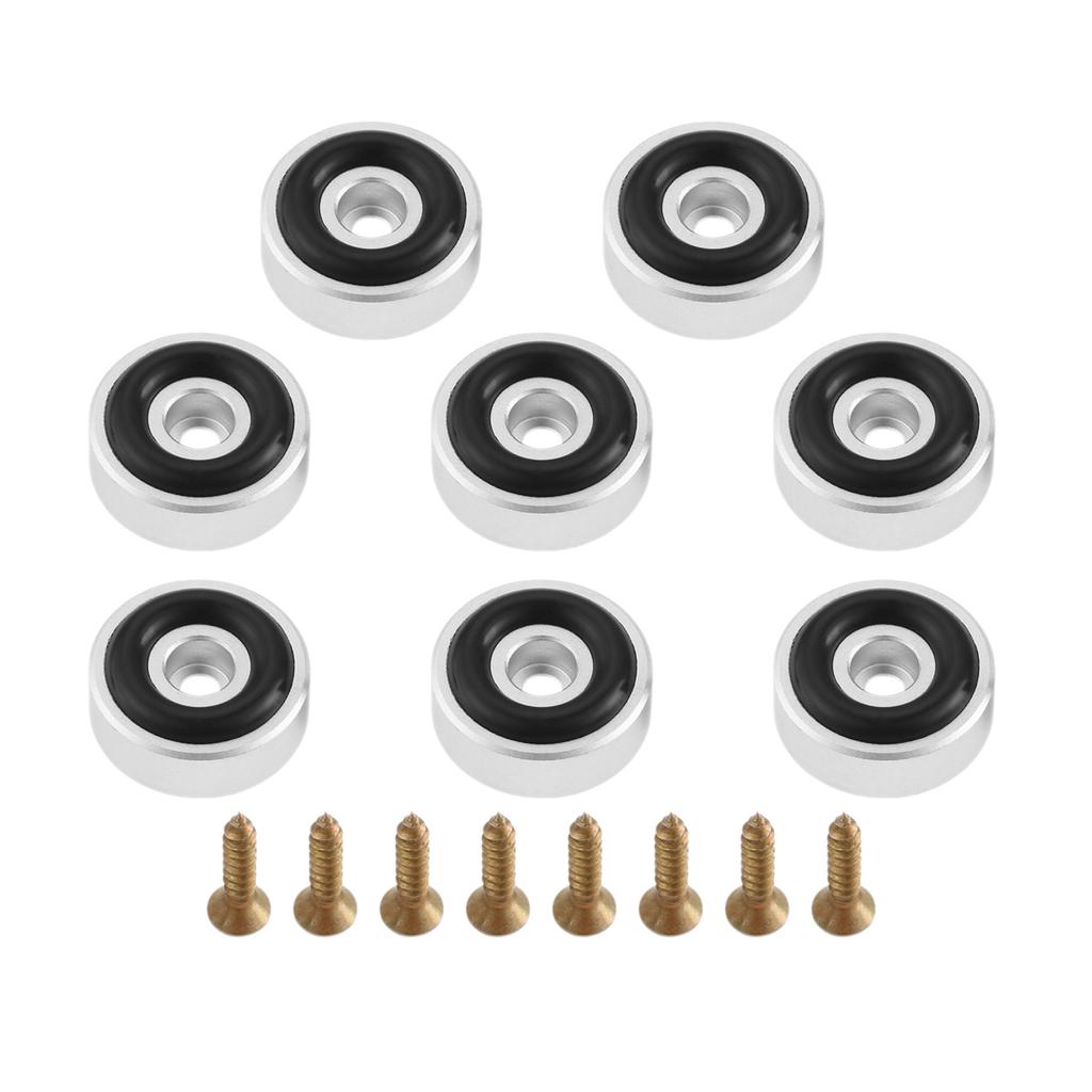 8 Pcs Cutting Board Feet with Non Slip Pads Aluminum Alloy Feet Legs with Rubber Feet and Screws Kit for Furniture Chair Cabinet