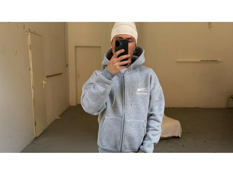 2025 Trendy European Style Unisex Streetwear Set - Printed Zipper Top & Bottoms