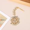 Elegant Geometric Forehead Chain Indian Wedding Decoration Bohemian Tassel Rhinestone Headpiece Women Hair Jewelry