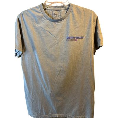 Artist Union Clothing CO Camicia da Uomo M Grigio Stampa Grafica Death Valley Cotone
