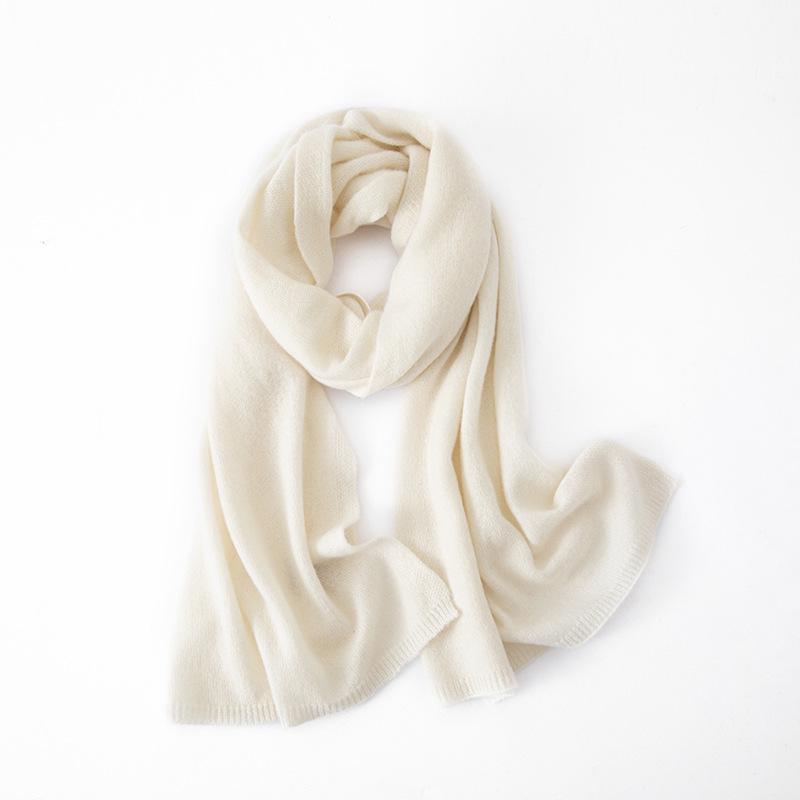Women's 100% Pure Cashmere Scarf - Warm Autumn/Winter Knit Shawl In Solid Colors