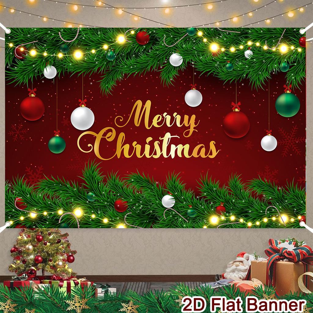 Merry Christmas Banner Backdrops Santa Claus Background Christmas Decorations 2025 for Home Navidad Natal Noel New Year 2026