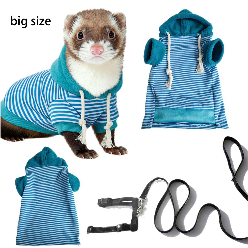 Set Pettorina e Guinzaglio per Furetto Cappotto Caldo Invernale e Set Pettorina e Guinzaglio a Prova di Fuga Regolabile per Viaggi all'Aperto dell'Animale Domestico