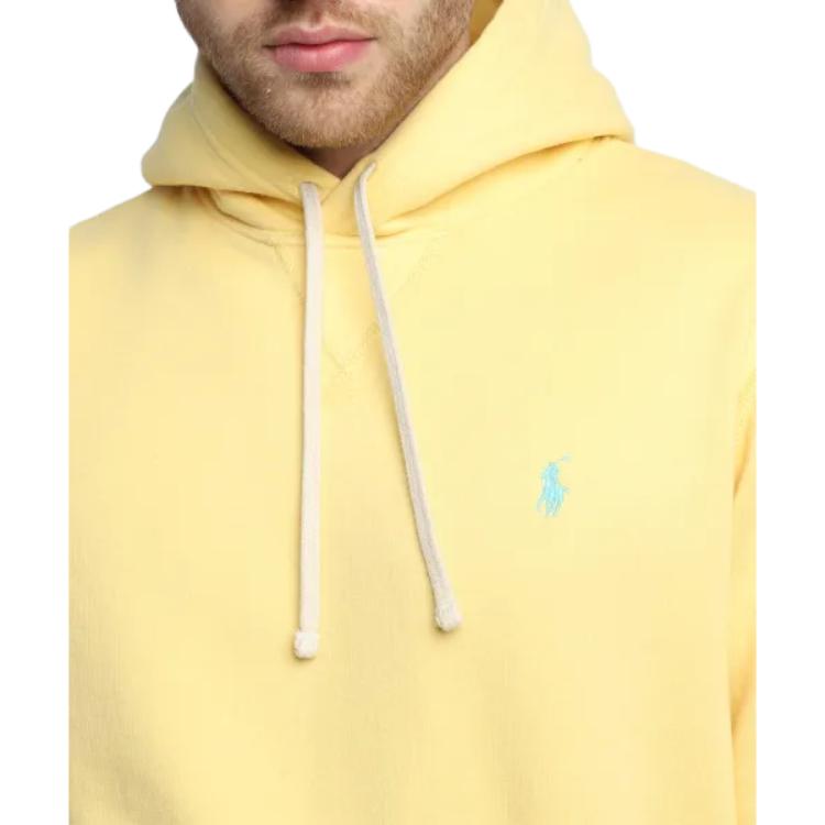 Polo Ralph Lauren Ss23 Logo Embroidered Drawstring Hoodie Men hoodies Yellow 710766778-049