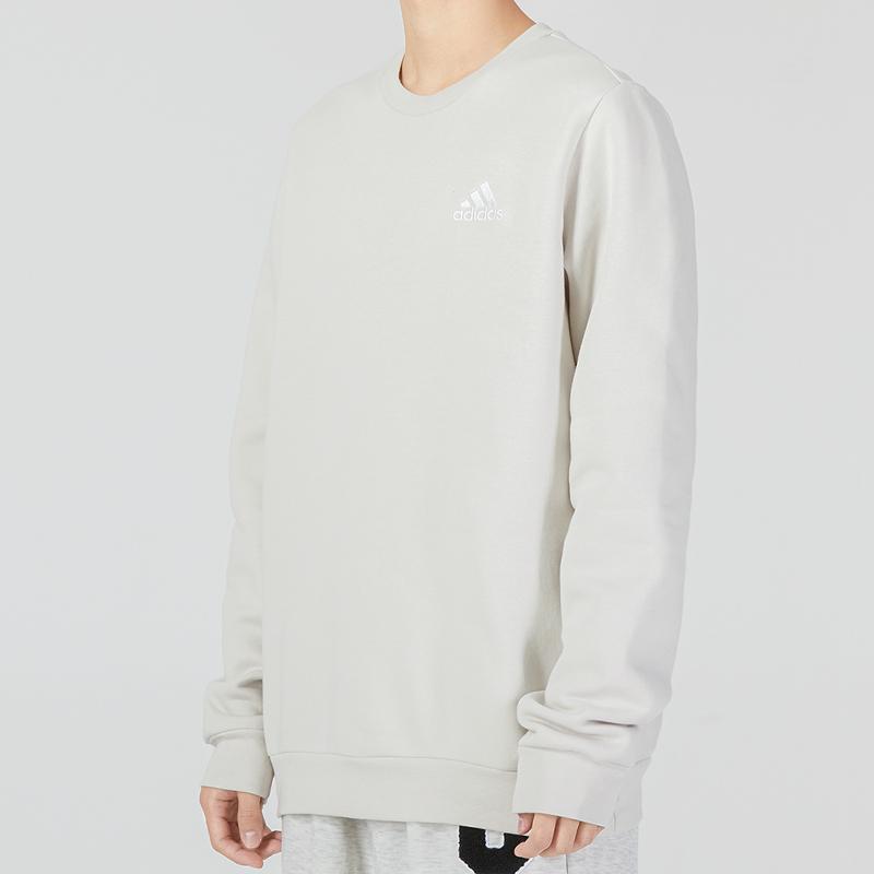 Adidas Feelcozy Embroidered Logo Crew Neck Sweatshirt Men Tops White HL2282