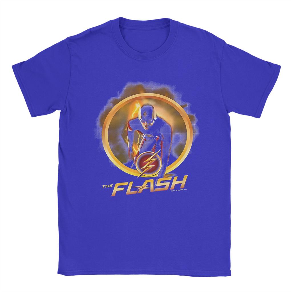 Flash Logo TShirts for Unisex Novelty Pure Cotton Tees O Neck Short Sleeve T Shirt Birthday Gift Clothing