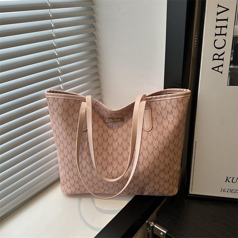 Geantă de umăr navetistă de mare capacitate pentru femei, nouă toamnă și iarnă, geantă de sub braț imprimată high-end, geantă tote la modă