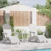 VidaXL Adirondack Chairs with Footrests 2 Pcs White HDPE Outdoor Relaxation Furniture Comfortable Perfect for Gardens 3335842