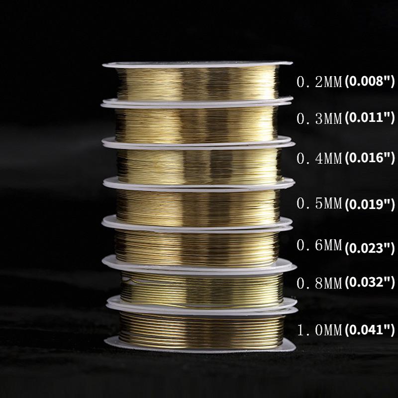 0.2mm-1mm Copper Wire for DIY Jewelry, Hairpins, Beading, Bow Knot Shaping