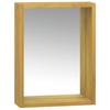 Day and Night - Day and Night Solid Teak Wood Mirror Cabinet 30x10x40 Cm