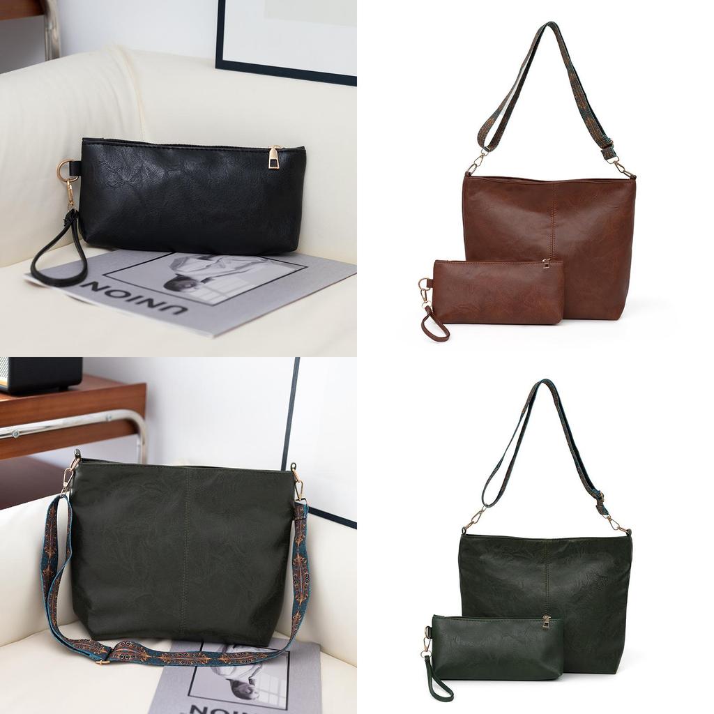 Pu Material Tote Bag For Women Large Capacity Crossbody Purse With Zipper Closure
