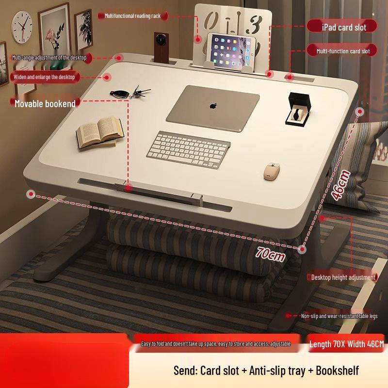 Adjustable Folding Bedside Table for Dorms and Homes
